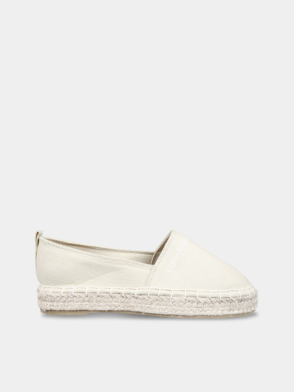 Beige espadrilles for girl with logo